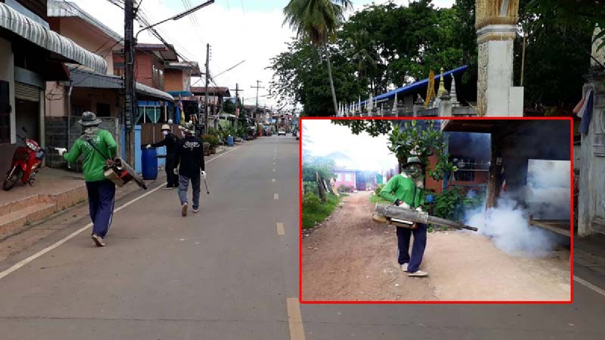 ห่วงใยประชาชน..!!.หนองคายออกฉีดพ่นหมอกควันเพื่อป้องกัน "โรคไข้เลือดออก" ตามชุมชน (มีคลิป)