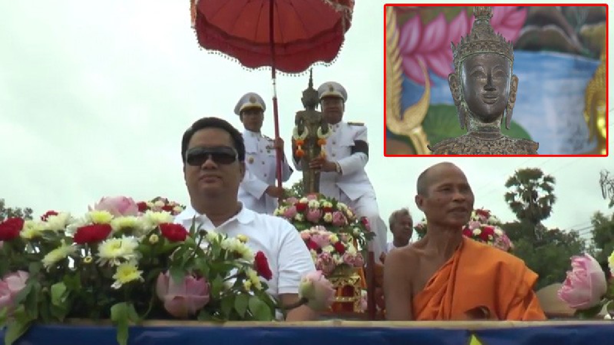 สุดปาฏิหาริย์!! อุบลฯ แห่รับ "พระศรีสัตตนาค" ตั้งขบวนต้อนรับพระพุทธรูปที่ถูกขโมยไปนานกว่า 23 ปี และตามกลับมาได้ (มีคลิป)
