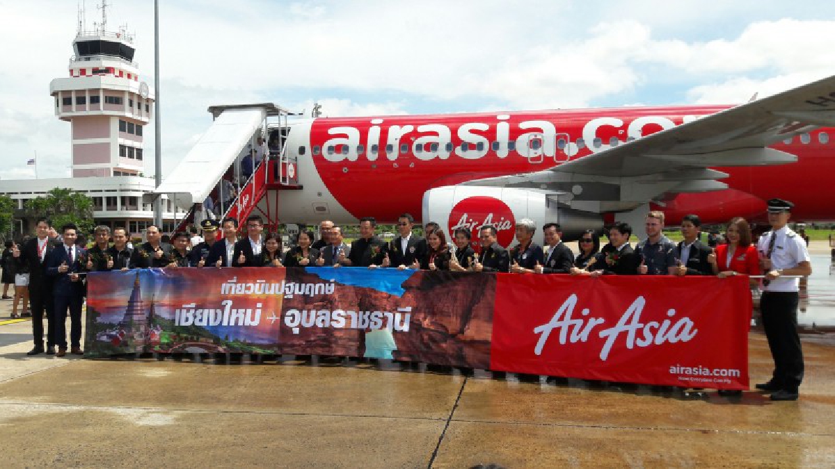 สายการบินแอร์เอเชียเพิ่มโอกาสบินสะดวกเปิดเที่ยวบินตรงปฐมฤกษ์ &ldquo;อุบลราชธานี-เชียงใหม่&rdquo;(มีคลิป)