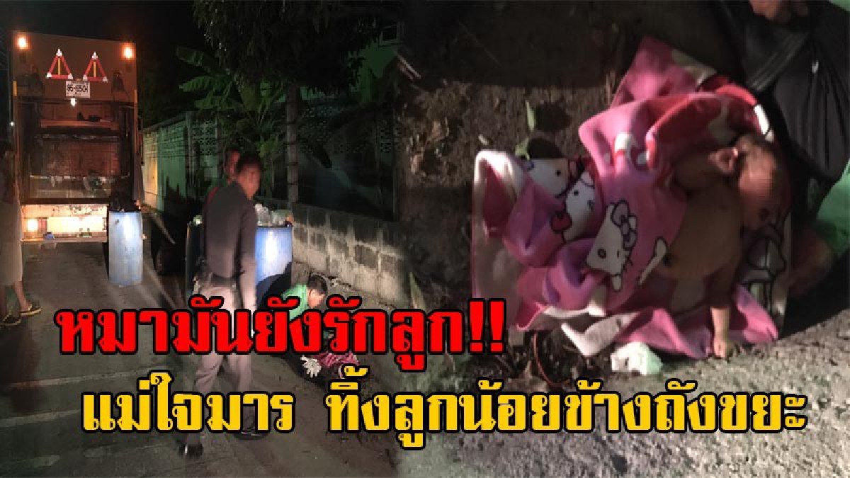 จิตใจต่ำช้า!! แม่ใจยักษ์ นำลูกทารกแรกเกิด ทิ้งข้างถังขยะ ลำตัวมีรอยถูกมดกัดทั่ว เดชะบุญมีคนมาพบก่อน รอดชีวิตปาฏิหาริย์ (มีคลิป)