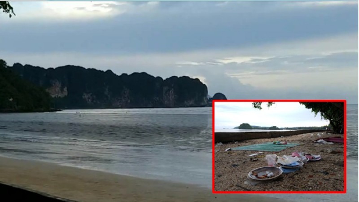 ทำแบบนี้ใครจะเที่ยว!? นักท่องเที่ยวโวยขยะถูกทิ้งเกลื่อนตามที่พักผ่อนและแนวชายหาด "นพรัตน์ธารา" ทำเสียภาพลักษณ์ วอนหน่วยงานเร่งแก้ไข(มีคลิป)