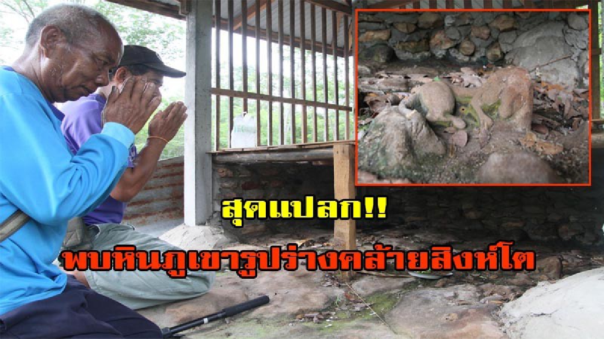 สุดทึ้ง!!พบหินภูเขารูปร่างคล้ายสิงห์โตกำลังนอน ตั้งอยู่หลังเขาวัดภูปอ ชาวบ้านแห่กราบไว้เชื่อเป็นสิ่งศักดิ์สิทธิ์คอยพิทักษ์ผืนป่า(มีคลิป)