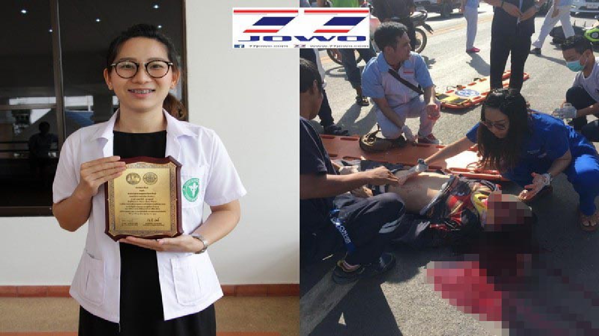 นี่สินางฟ้าตัวจริง!! ผวจ.มอบโล่ประกาศเกียรติคุณ"หมอส้ม"แพทย์หญิงเพิ่งออกเวร พบอุบัติเหตุระหว่างเดินทางกลับที่พัก รีบโดดช่วยจนยื้อชีวิตไว้ได้
