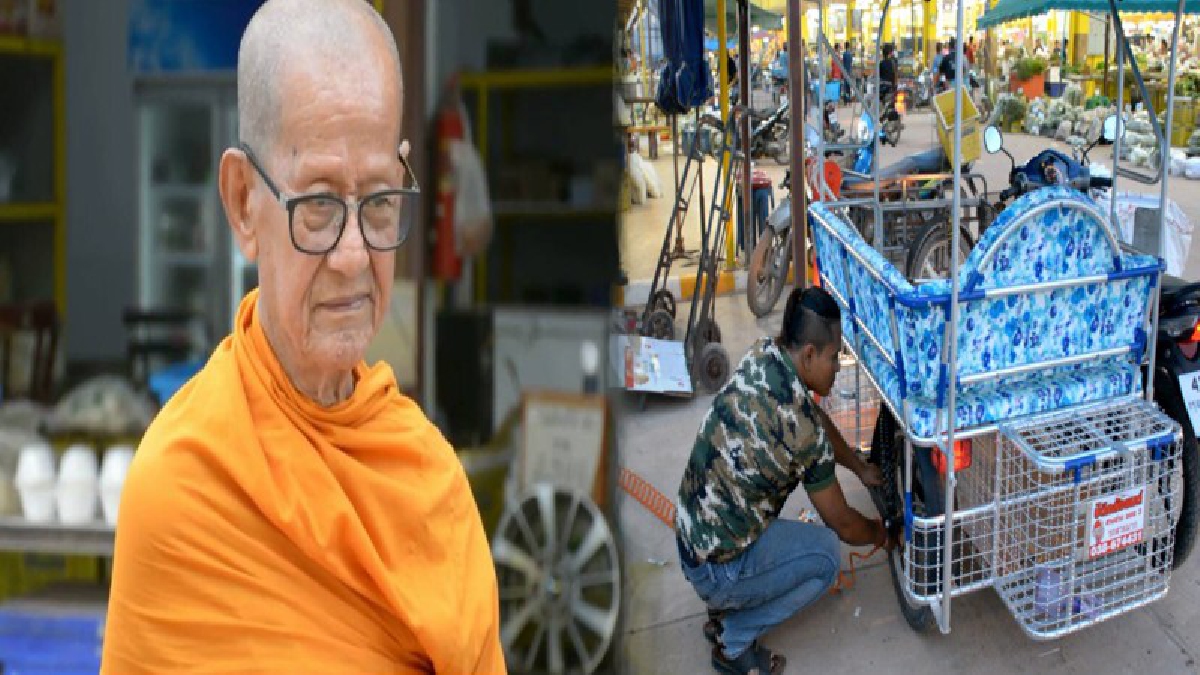 สมควรแก่การกราบไหว้!! หลวงตาน้ำใจงาม ซื้อเครื่องเติมลม ให้ชาวบ้านใช้กันฟรีๆ เผยท่านช่วยเหลือ บรรเทาทุกข์ชาวบ้านมานับครั้งไม่ถ้วน (มีคลิป)