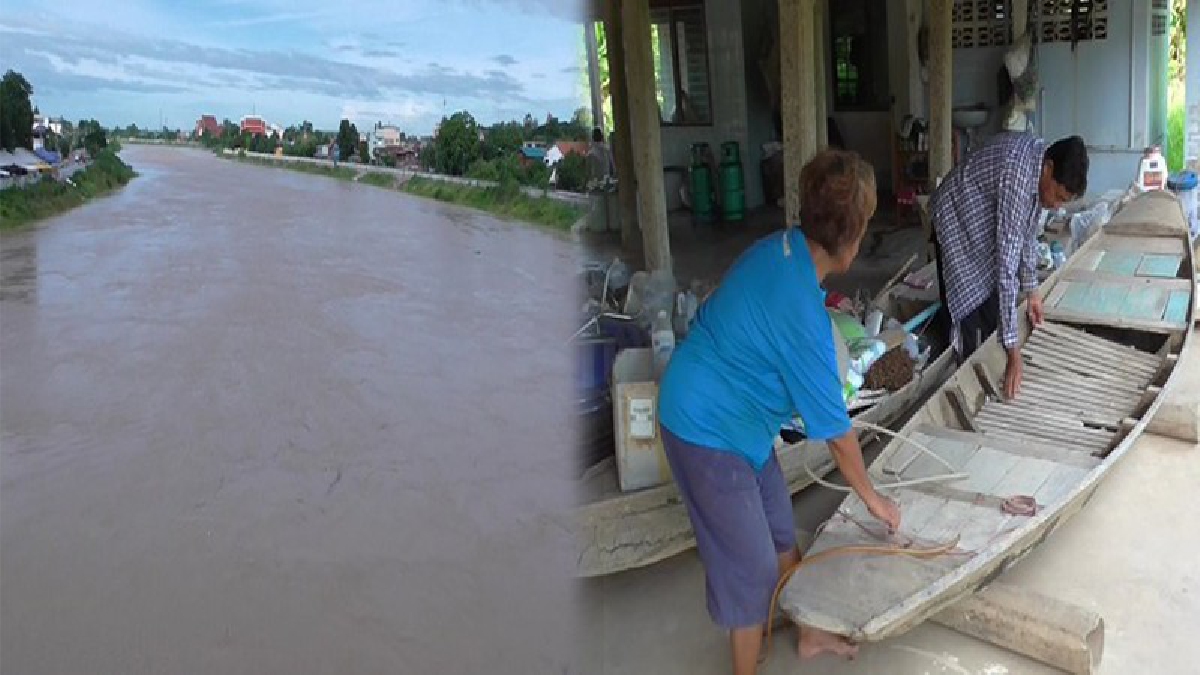 เตรียมตัวให้พร้อม!! ชาวโผงเผงเร่ง เตรียมพร้อมรับมือ สถานการณ์น้ำล้นตลิ่ง หลังเขื่อนเจ้าพระยาเพิ่มการระบายน้ำ (มีคลิป)