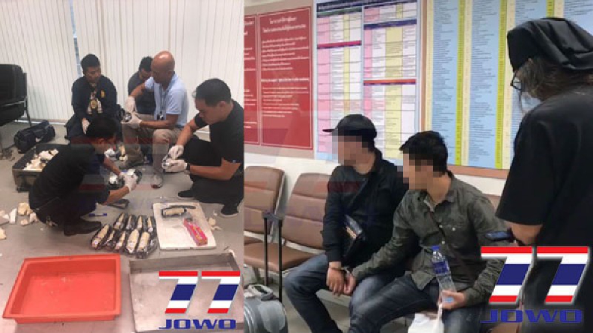 ตำรวจสุวรรณภูมิคุมสองผู้ต้องหาชาวเวียดนามลักลอบขนงาช้างมูลค่าเกือบ100 ล้านส่งฟ้องศาล