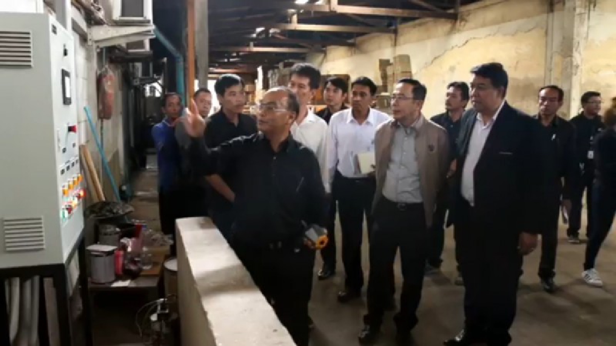 ผู้ตรวจกระทรวงพลังงาน ติดตามงานโครงการส่งเสริมการลดใช้พลังงาน โครงการเปลี่ยนหัวเผาหม้อต้มไอน้ำเป็นหัวเผาใช้เชื้อเพลิงชีวมวล