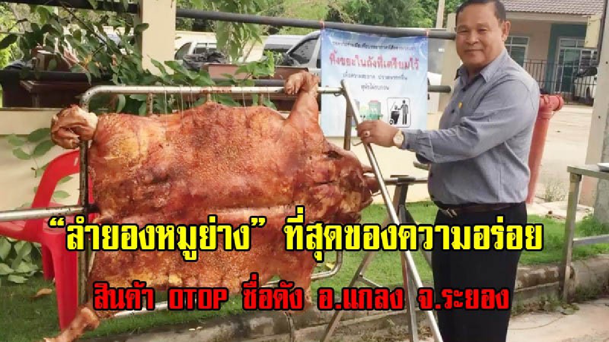 ที่สุดของความอร่อย!! "ลำยองหมูย่าง" กรอบนอกนุ่มในหอมหวนชวนลิ้มลอง หมูย่างชื่อดัง จ.ระยอง สินค้า OTOP ชื่อดังของอำเภอแกลง (มีคลิป)