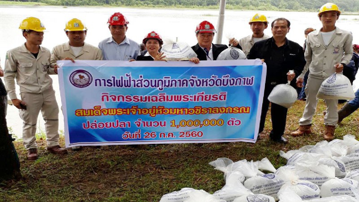 บึงกาฬ - ประชาชนปล่อยพันธุ์ปลา 1,000,650 ตัว เฉลิมพระเกียรติในหลวงรัชกาลที่ 10 (มีคลิป)