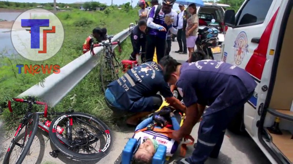 สุดระทึก!! สิบล้อหลับใน พุ่งชนขบวนนักปั่นจักรยาน เจ็บระนาว เดชะบุญไม่มีใครสังเวยชีวิต (มีคลิป)