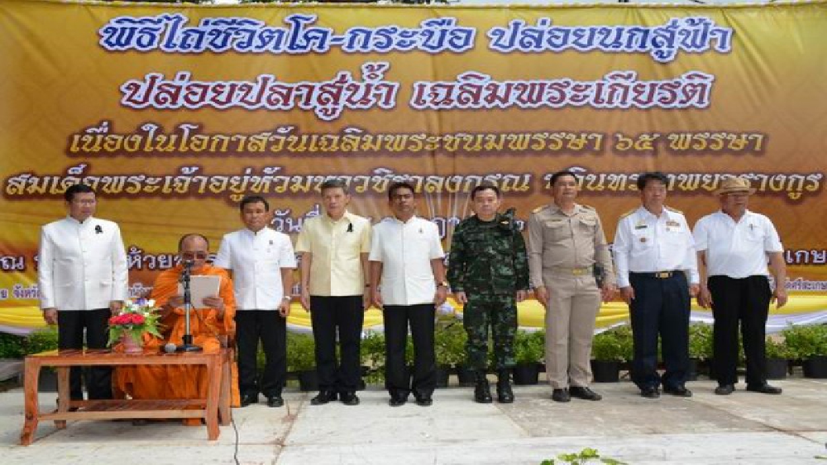 ศรีสะเกษ!! หลวงพ่อพุฒ ร่วมกับผู้ว่าฯ ไถ่ชีวิตโค 92 ตัว ถวายในหลวง ร.10 ยายเฒ่าสุดปลื้มได้รับโคพระราชทานไปเลี้ยง สัญญาว่าจะดูแลอย่างดี