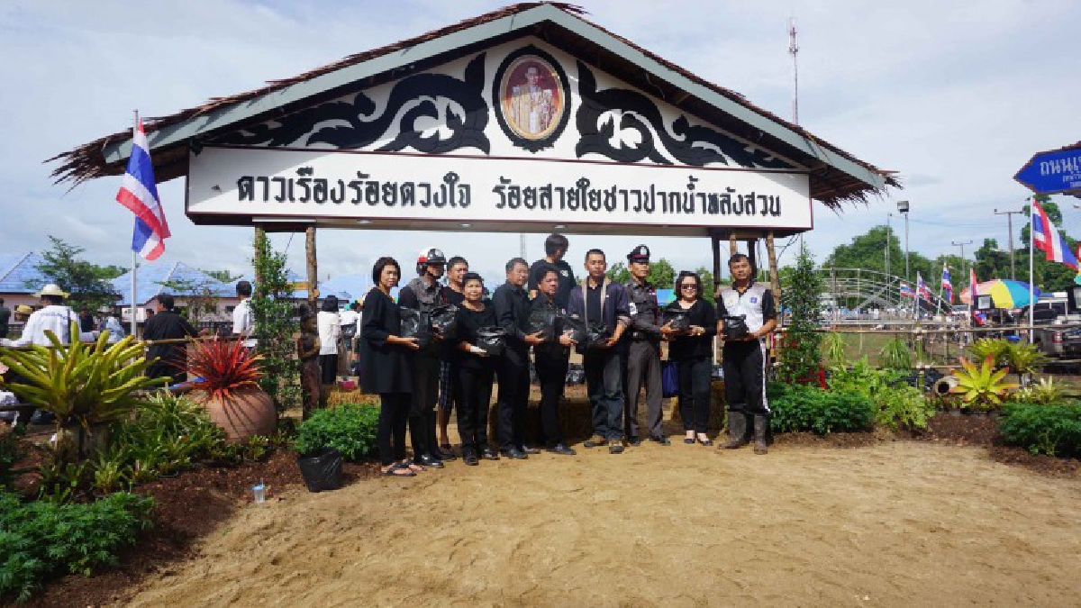 ชาว ต.ปากน้ำหลังสวน กว่า 3พันคน ร่วมพลังจงรักภักดี ระดมปลูกดาวเรืองร่วมแสนต้น (มีคลิป)