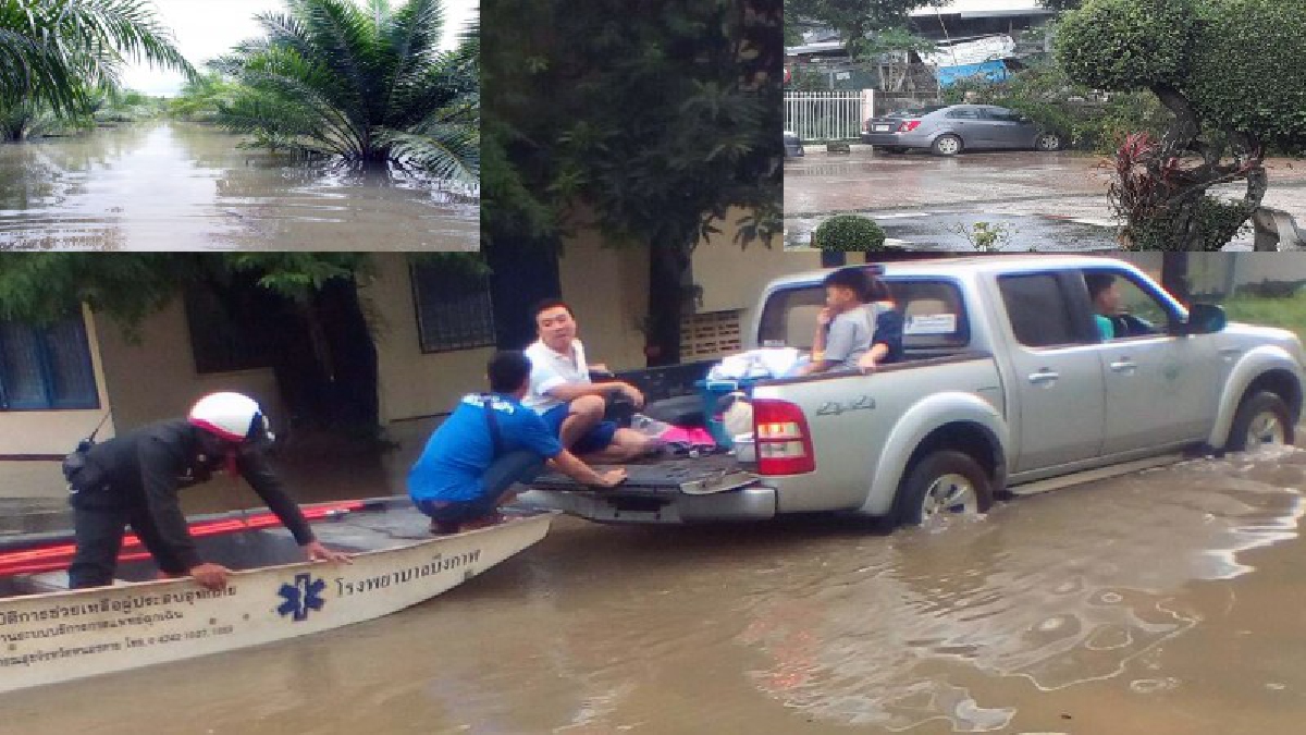 บึงกาฬ - ฝนยังคงตกต่อเนื่อง ทำเอาพืชสวนทางเกษตรจมน้ำ เส้นทางระหว่างหมู่บ้านน้ำท่วม ชาวบ้านเดือดร้อนหนัก (มีคลิป)