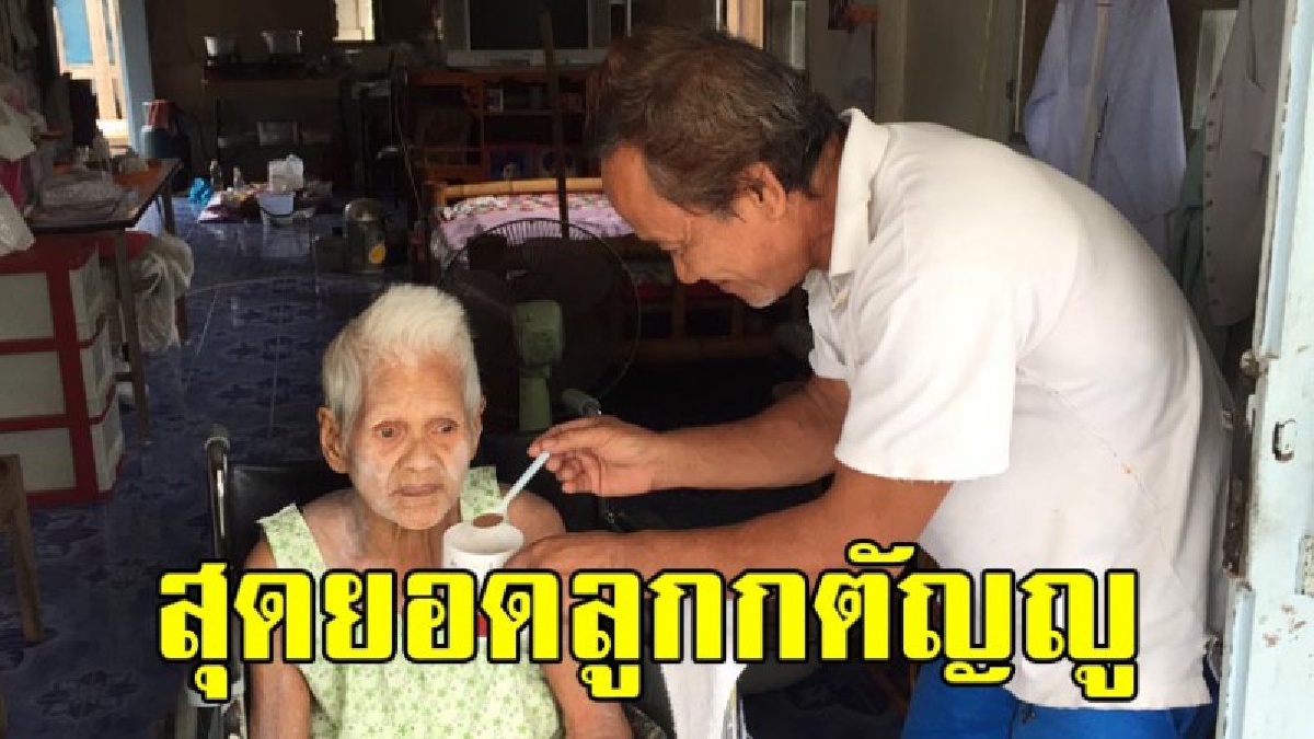 สุดยอดลูกกตัญญู!! “ลุงประชา” วัย 62 ปี ทุ่มเทปรนนิบัติดูแลแม่วัย 87 ปี เผยแม่เลี้ยงเราไม่เคยบ่นว่าเหนื่อย ต้องตอบแทนพระคุณตนถึงที่สุด(คลิป)