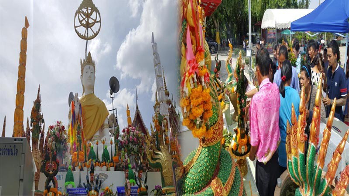 วัดแทบแตก!! ปชช.แห่แก้บน และขอโชคลาภ "พระเจ้าทันใจมหาจักรพรรดิ" วัดคันทด (คำชะโนด6) หลังถูกรางวัลงวดที่ผ่านมา (มีคลิป)