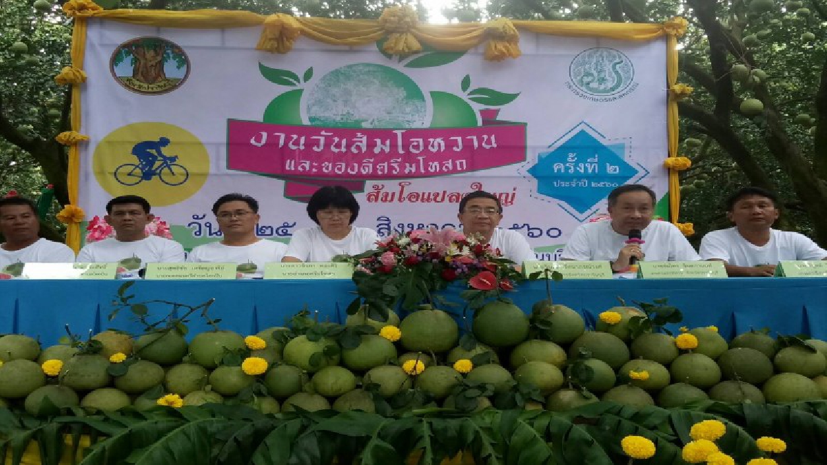 จ.ปราจีนบุรี จัดแถลงข่าว งานวันส้มโอหวานและของดีศรีมโหสถ ครั้งที่ 2 ประจำปี 2560 (มีคลิป)