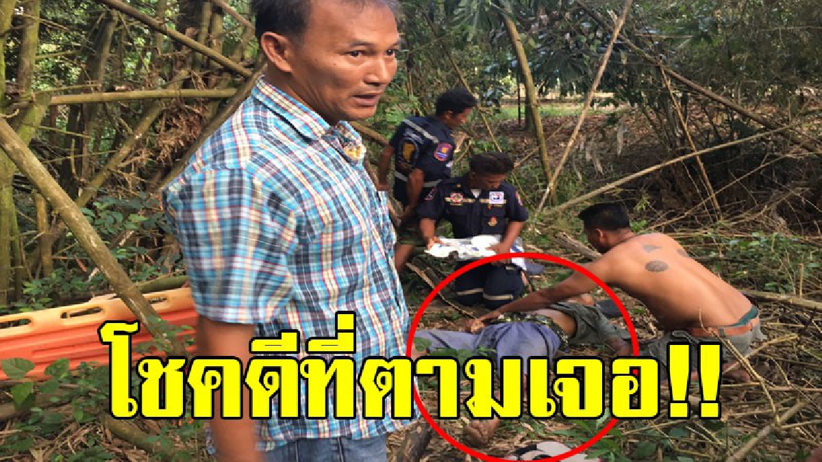 โชคดีที่ตามเจอ!! เฒ่าวัย 72 ปี หายออกจากบ้าน 1วัน 1คืน ไปตัดไม่ไผ่ในป่ายาง ญาติตามหา พบนอนอยู่ใต้ก่อไผ่ พลัดตกบาดเจ็บสภาพอิดโรย (มีคลิป)