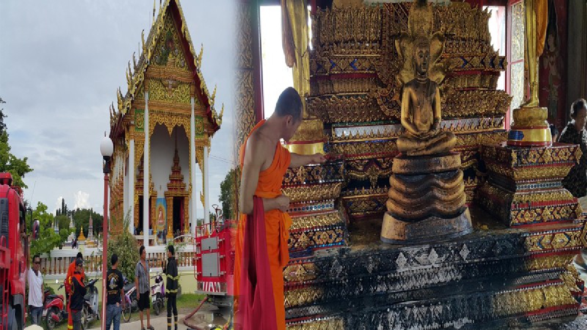ระทึก!! เกิดเหตุเพลิงไหม้อุโบสถวัดบางขุนไทร จ.เพชรบุรี ชาวบ้านช่วยกันดับวุ่น ใช้เวลาประมาณ 20 นาที เพลิงจึงสงบ!? (ชมคลิป)