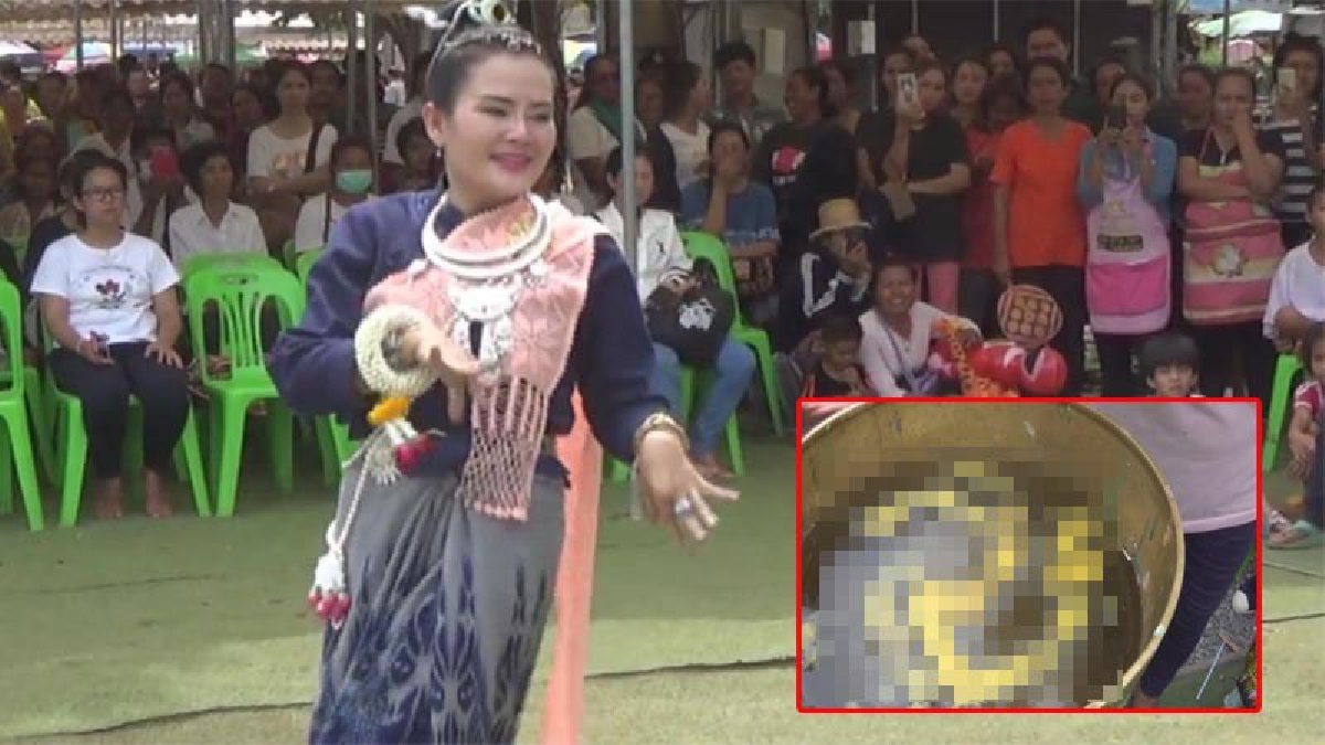 จ้องตาแทบโปน!! ปาฏิหาริย์เลขห้าอารบิก ลอยอยู่บนปลายตรงกับขันน้ำมนต์ ที่เกาะคำชะโนด (มีคลิป)