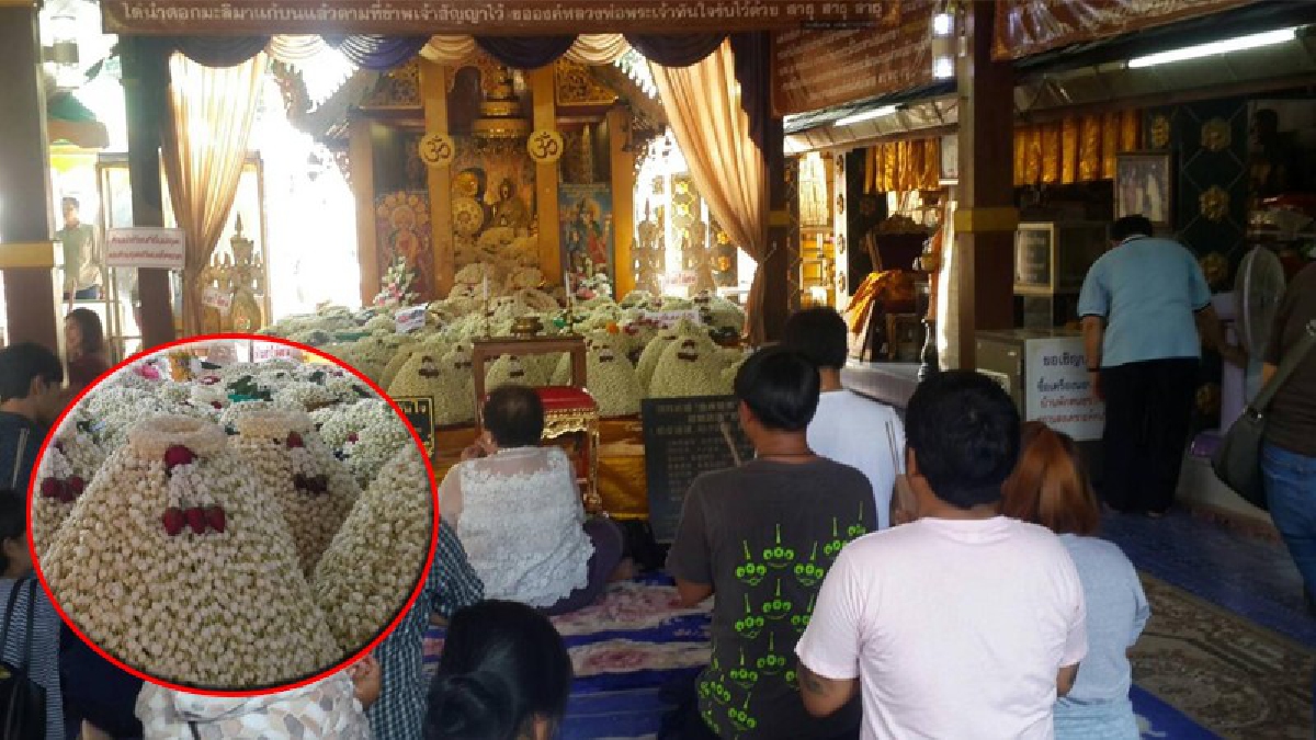แน่นวัด!! ชาวบ้านแห่ถวายดอกมะลิ กว่าล้านพวง ขอพรหลวงพ่อทันใจ ในโอกาสอายุครบ 505 ปี ถือเลขมงคล นักเสี่ยงโชคตามล่ากวาดเลขมงคลเกลี้ยงแผง (คลิป)