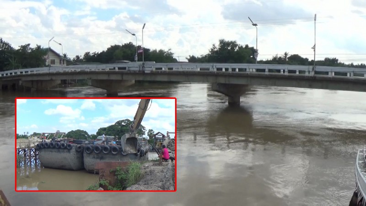 อ่างทอง!! การขนถ่ายสินค้าดินทรายทางเรือ ได้รับผลกระทบ ต้นทุนเพิ่มขึ้น หลังน้ำเจ้าพระยาเพิ่มขึ้นสูงไหลแรง ต้องใช้เรือลากจูงเพิ่มเป็น 2 ลำ!?