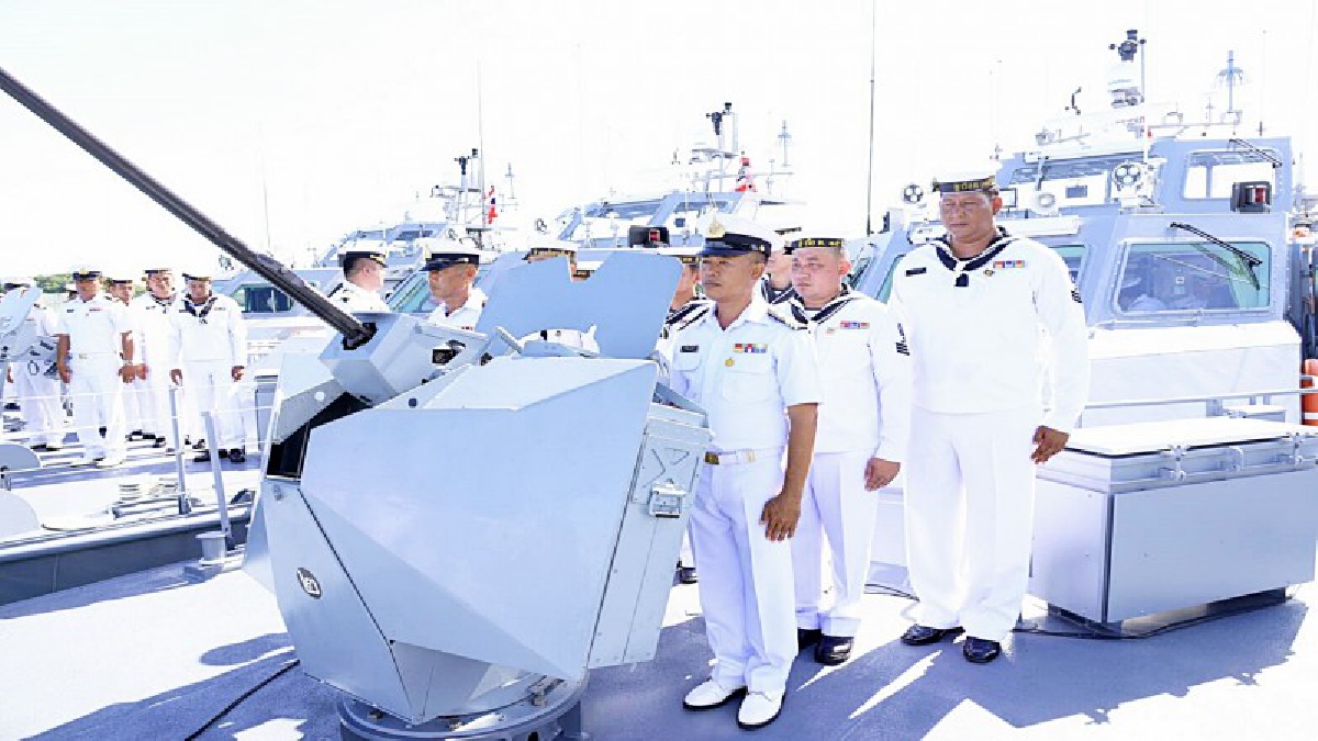 กองทัพเรือ จัดพิธีรับมอบเรือตรวจการณ์ชายฝั่ง ชุดเรือ ต 261 จำนวน 4 ลำ ณ ท่าเรือแหลมเทียน การท่าเรือสัตหีบ (มีคลิป)