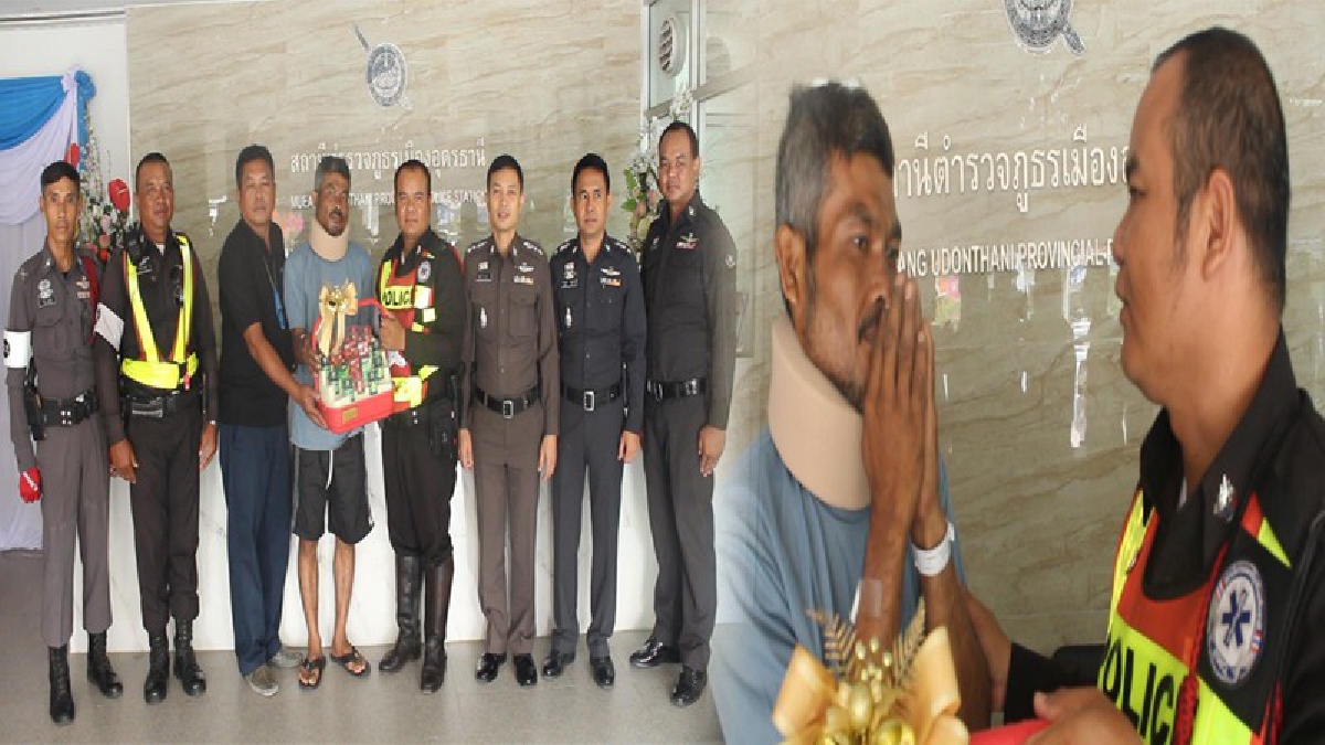 พี่คือผู้ให้ชีวิตใหม่ผม!!หนุ่มช่างไฟ ขอบคุณพี่ตร.ฮีโร่ช่วยชีวิต หลังถูกไฟช็อต ชาวบ้านทราบข่าวมอบเครื่องกระตุ้นหัวใจ เผื่อกรณีฉุกเฉิน