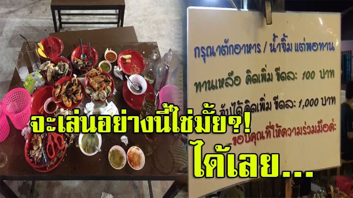 แทบหงายหลัง!! เจ้าของร้านเดือด..เจอลูกค้ากินทิ้งกินขว้าง แถมหัวหมอไม่จ่ายค่าปรับ ทำเรียกตร.มาเคลียร์ โดนย้อนศรไปไม้นี้ มีเงิบหนัก (มีคลิป)