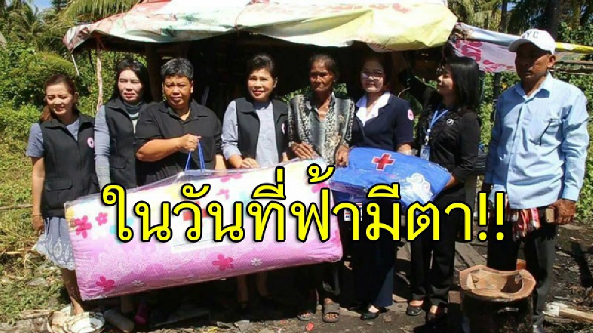 เหล่ากาชาดจังหวัด ลงพื้นที่ช่วยเหลือหญิงชราใจบุญ อาศัยอย่างยากไร้ในเพิงพักมุงใบจาก เลี้ยงสุนัขไว้เกือบ 20 ตัว