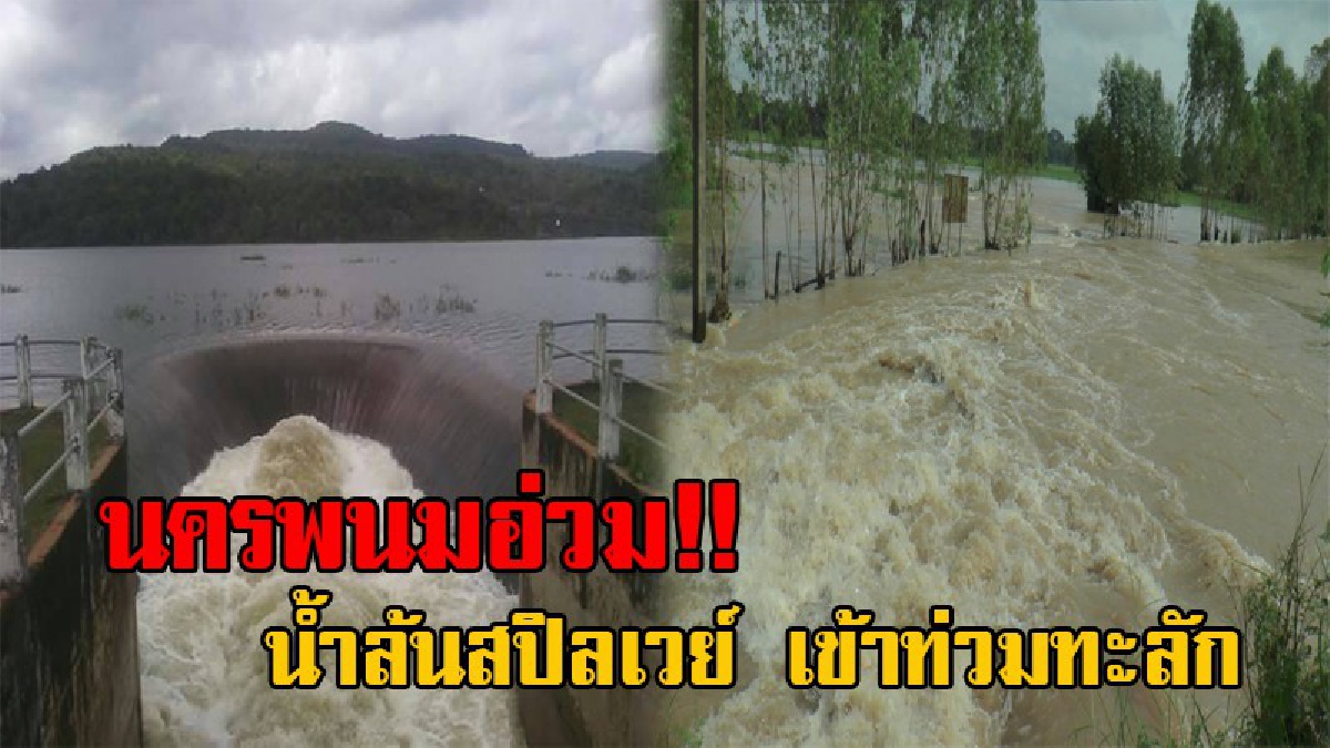 พายุทกซูรีทำพิษ!! อ่างเก็บน้ำล้นสปิลเวย์ ท่วมนาข้าว-ถนนสัญจร จนท.เร่งช่วยเหลือ คาดระดับน้ำลดเร็ว หากพายุฝนไม่ตกซ้ำลงมาอีก (มีคลิป)