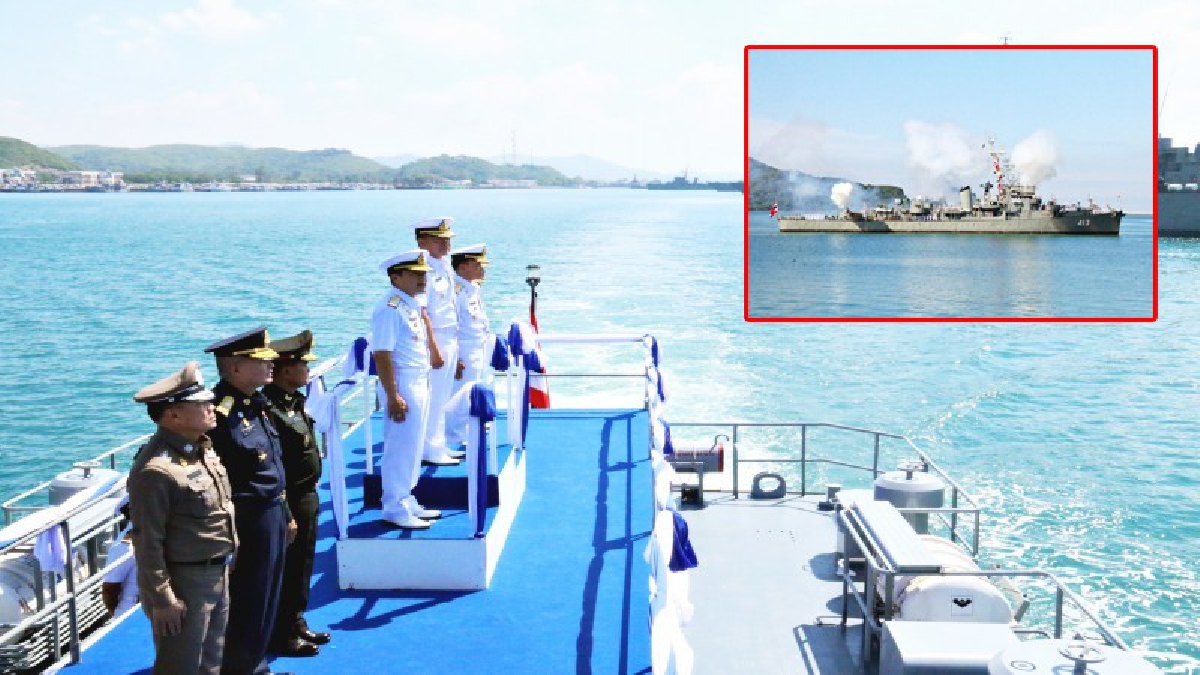 ด้วยความเคารพอย่างสูง!? กองทัพเรือยิง 19 นัด เป็นเกียรติผู้บัญชาการทหารสูงสุด เยี่ยมอำลาในโอกาสเกษียณอายุราชการ