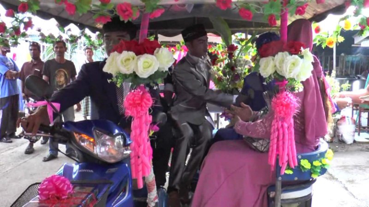 สุดตระการตา!!ญาติเจ้าบ่าว จัดเต็ม ขบวนซาเล้ง แห่ขันหมากไปบ้านเจ้าสาว สร้างสีสัน สุดประทับใจ