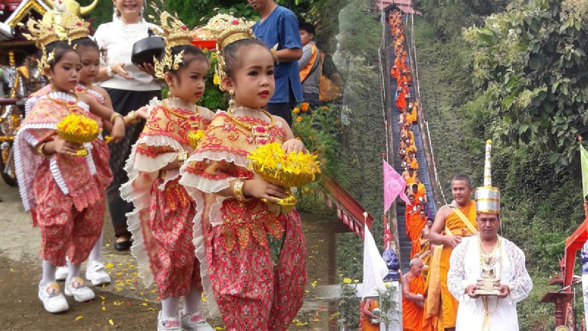 อิ่มบุญกันถ้วนหน้า!! พุทธศาสนิกชนสวมชุดไทย ร่วมทำบุญใส่บาตรข้าวสารวัดโคกโค เป็นวัดที่มีประวัติศาตร์ตั้งแต่สมัยพ่อ ร.5