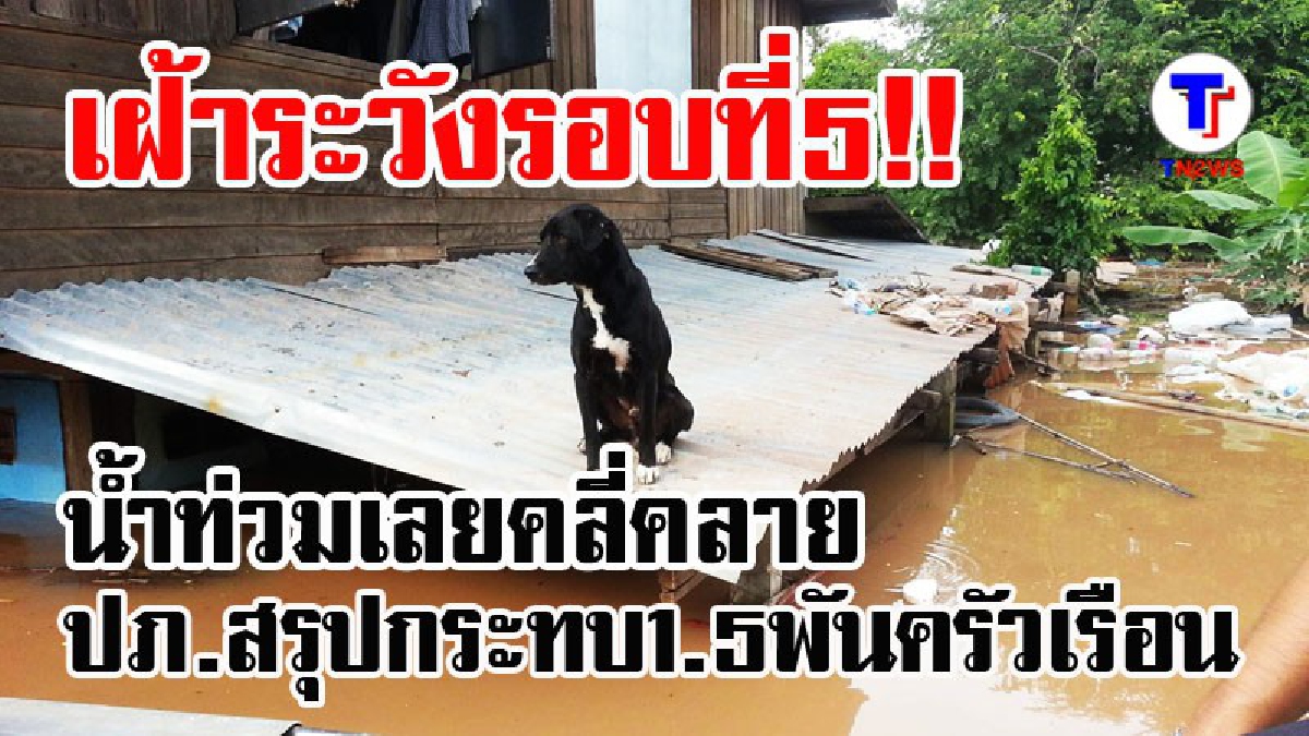 ยังหวั่นโดนถล่ม..!! น้ำท่วมเมืองเลยรอบ 4 คลี่คลาย ปภ.เผยชาวบ้าน เดือดร้อนกว่า 1,500 หลังคาเรือน พร้อมเฝ้าระวังน้ำมาอีกรอบ (มีคลิป)