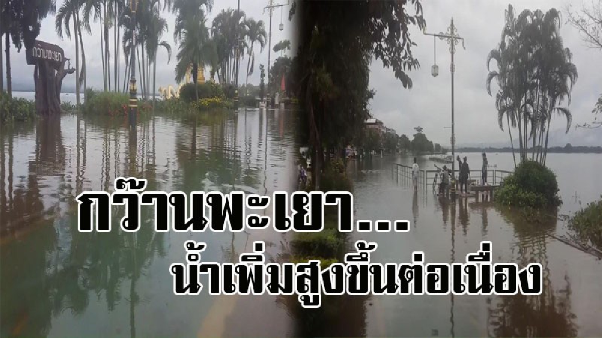 #ด่วน...น้ำกว๊านพะเยาล้น !! ฝนตกหนัก น้ำเอ่อล้นอย่างต่อเนื่อง เพิ่มกว่า 200 เปอร์เซ็นต์ ส่งผลกระทบพื้นที่เหนือกว๊านแล้ว (มีคลิป)