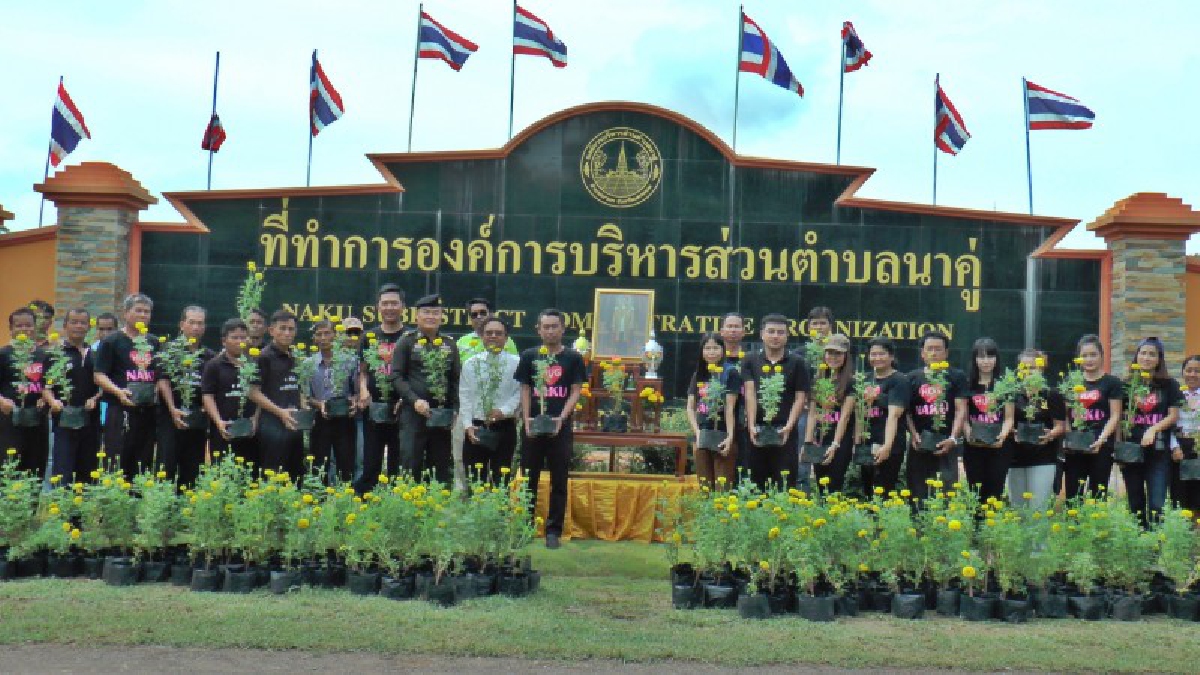 นครพนม..!! อปท. ระดมชาวบ้านเร่ง ปลูกประดับดอกดาวเรือง ถวายอาลัยในหลวง ร.9 (มีคลิป)