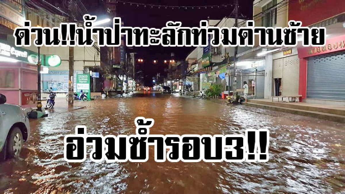 #ด่วน..!! น้ำป่าทะลักแต่เช้ามืด เข้าท่วมเมืองด่านซ้าย จมบาดาลครั้งที่ 3 ส่วน อ.เชียงคาน โดนฝนถล่มหนัก น้ำท่วมในรอบ 10 ปี (มีคลิป)