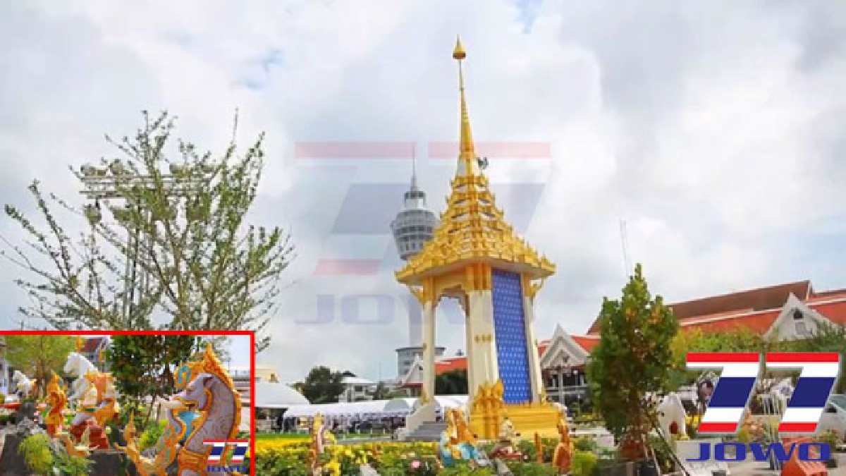 พร้อมแล้ว..!! พระเมรุมาศจำลอง จ.สมุทรปราการ พร้อมรับพระราชพิธีถวายพระเพลิงพระบรมศพ ในหลวง ร.9 (มีคลิป)