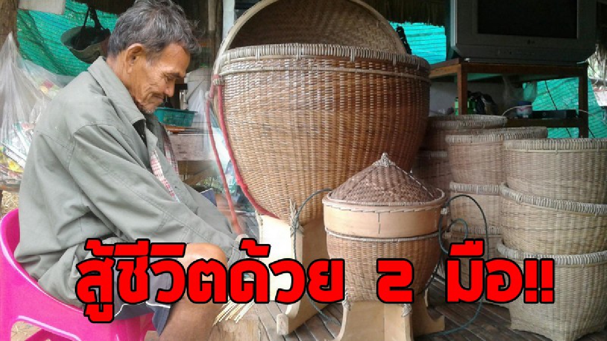 มีสองมือ..ช่วยทำมาหากิน!! คุณตาเมืองช้างวัย 70 จักสานกระติบข้าวจากไม้ไผ่ เป็นอาชีพเสริมสร้างรายได้กว่าเดือนละ 10,000 บาท..!?