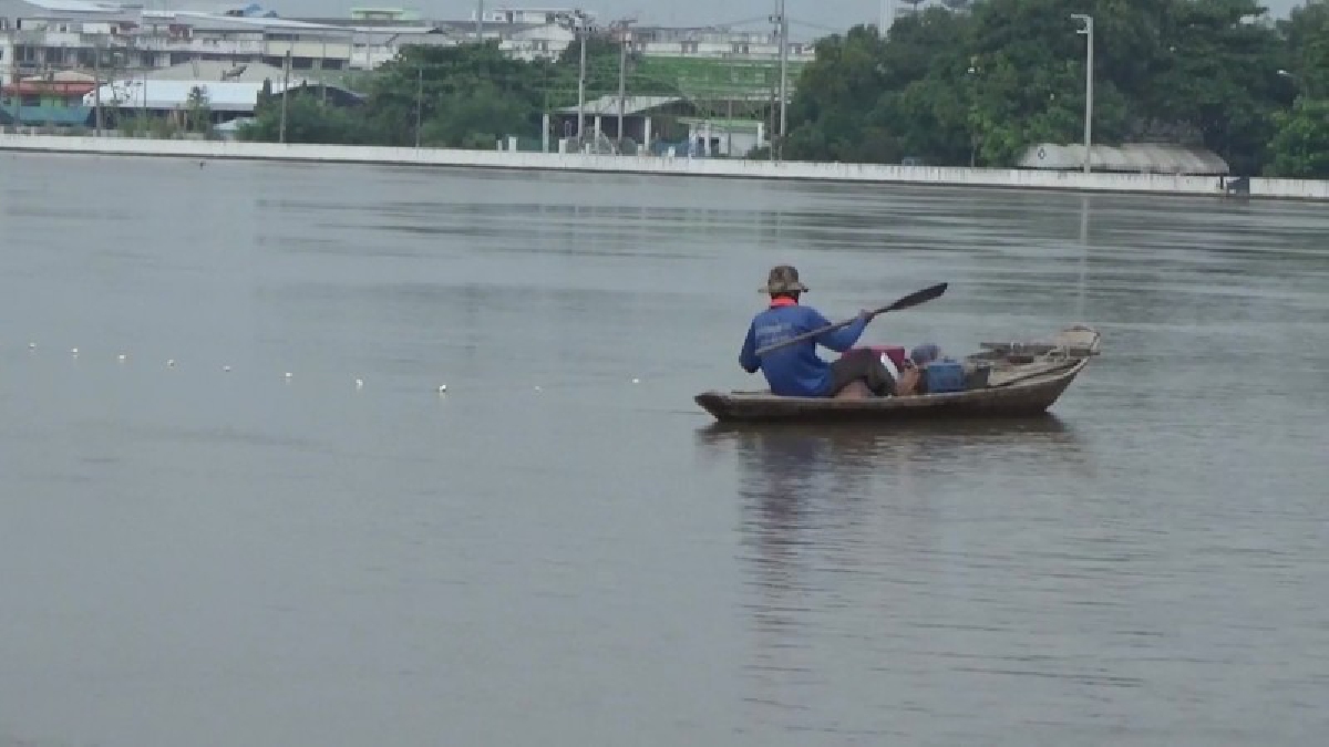 ชาวประมงพื้นบ้านพายเรือลอยตาข่ายหาปลากลางแม่น้ำเจ้าพระยา หลังน้ำลดระดับลงต่อเนื่อง เผย..ช่วงน้ำลด พอมีรายได้เลี้ยงครอบครัว (ชมคลิป)
