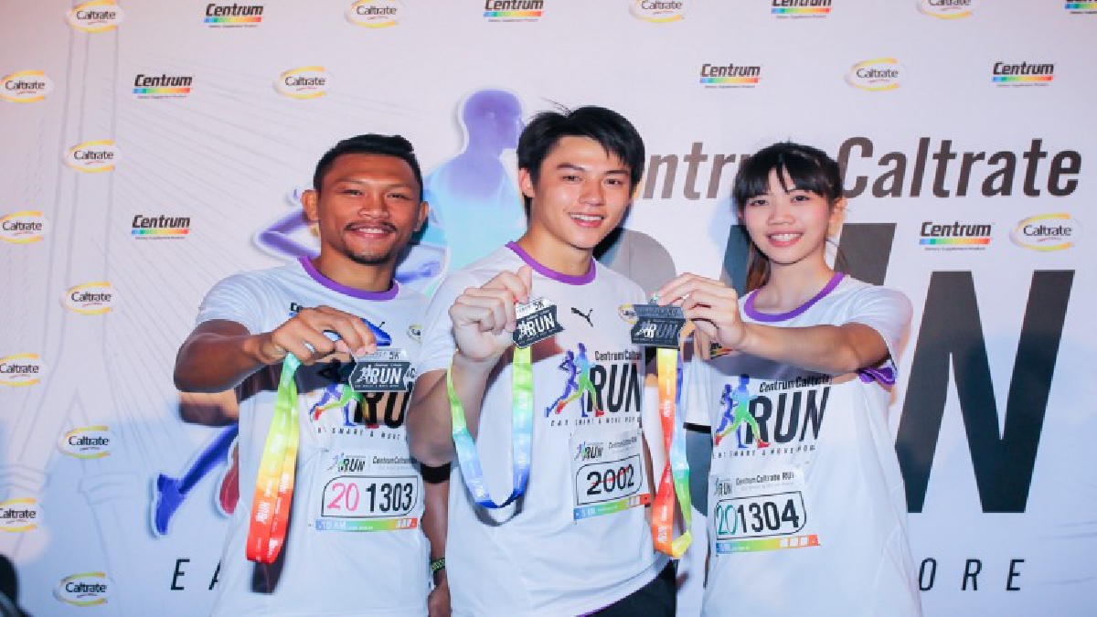 2 นักกีฬาดัง วุฒิชัย มาสุข และน้องเทนนิส พาณิภัค พร้อม “หมาก”ปริญ สุภารัตน์ ดาราดัง ร่วมวิ่ง “เซนทรัม แคลเทรต รัน”