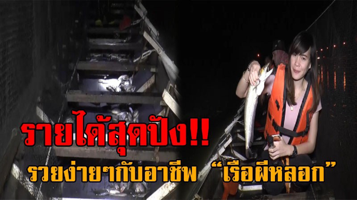 อาชีพสุดชิค..กับรายได้สุดปัง !! เรือผีหลอก หาปลาด้วยภูมิปัญญา จับปลาได้คืนละกว่า 100 กก. สร้างรายได้งามถึงปีละเกือบแสนบาท!? (คลิป)