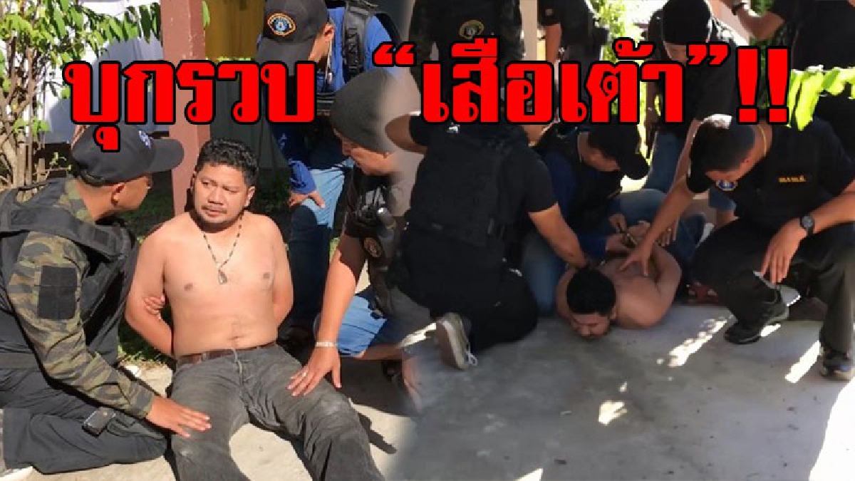 ดูหน้าชัดๆ..!! เปิดคลิประทึก วินาทีจับกุม "เสือเต้า" มือปืนอันดับ 1 คารีสอร์ทชื่อดัง เปิดประวัติต้องอึ้งมีหมายจับติดตัว 7 หมาย..!?