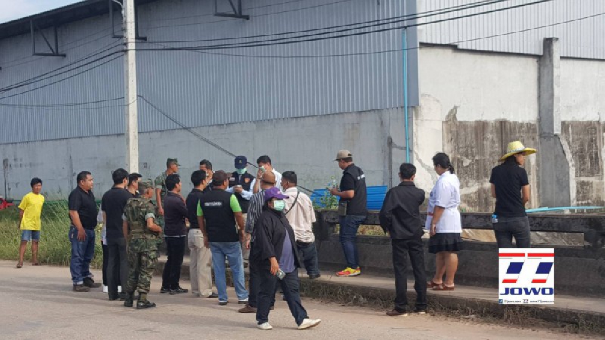 อุตสาหกรรมสนธิกำลังเจ้าหน้าที่ปกครอง -ทหาร จ.ระยอง ตรวจสอบโรงงานไทยฮั้วระยอง หลังปล่อยน้ำเสียรั่วไหลลงคลองสาธารณะ (มีคลิป)