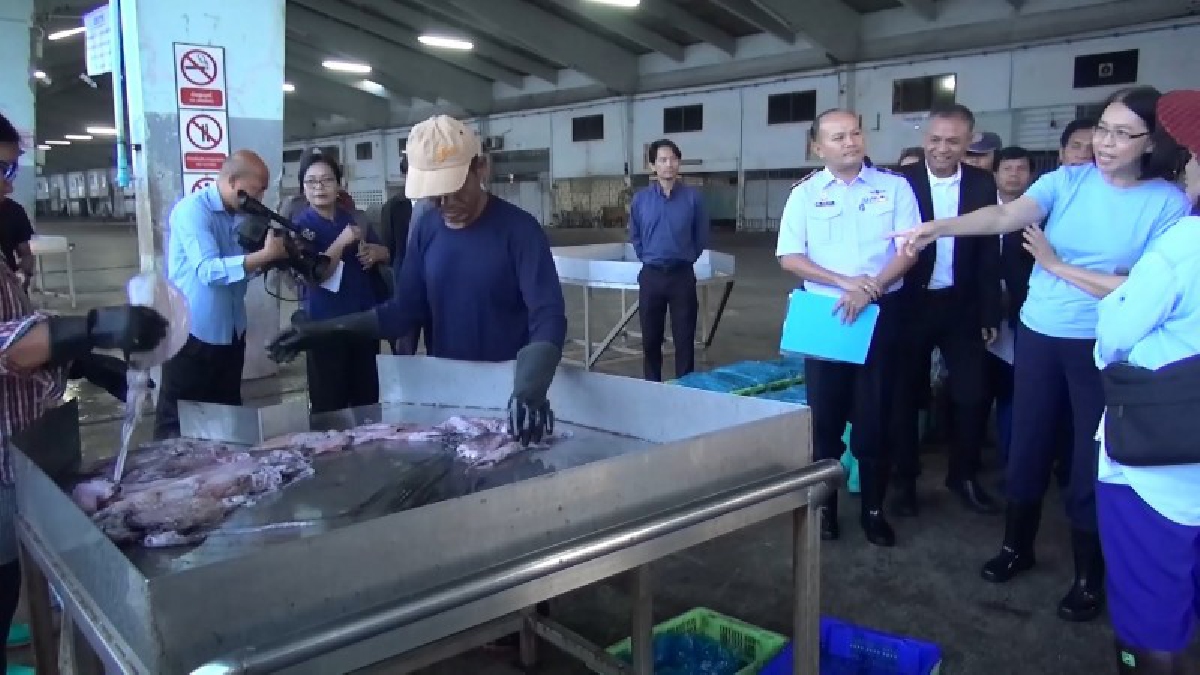 ตรวจเข้ม..!! รมช.เกษตรตรวจท่าเทียบเรือประมง ดูการขนถ่ายสินค้าสัตว์น้ำขึ้นท่าตามมาตรฐานที่ทางอียูกำหนด