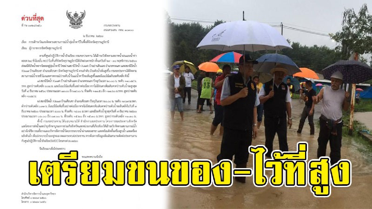 #ด่วน!! ชาวบ้านริมแม่น้ำตาปี เตรียมรับมือ หลังจากระดับเริ่มล้นตะลิ่งและมวลน้ำจาก จ.นคร จะลงมาถึงพื้นที่ริมฝั่งแม่น้ำ ต้องยกของไว้ที่สูง!!