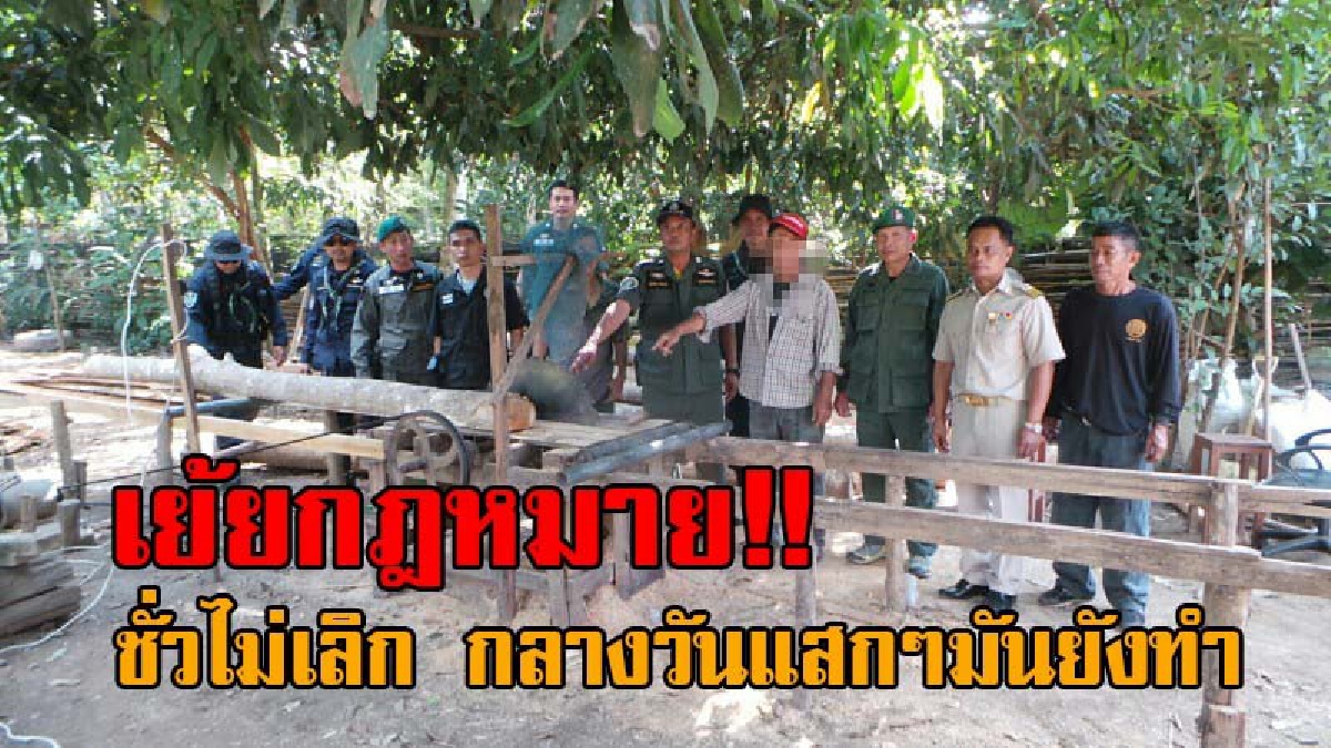 จับขังคุกให้เข็ด!! ลักไก่แปรรูปไม้เถื่อนกลางวันแสกๆ ชาวบ้านสุดทน แจ้งทหาร-ตร.บุกจับ มอดไม้ไหวตัวทัน เผ่นหนีกระเจิงไปได้ 1 จับได้ 1 (ชมคลิป)
