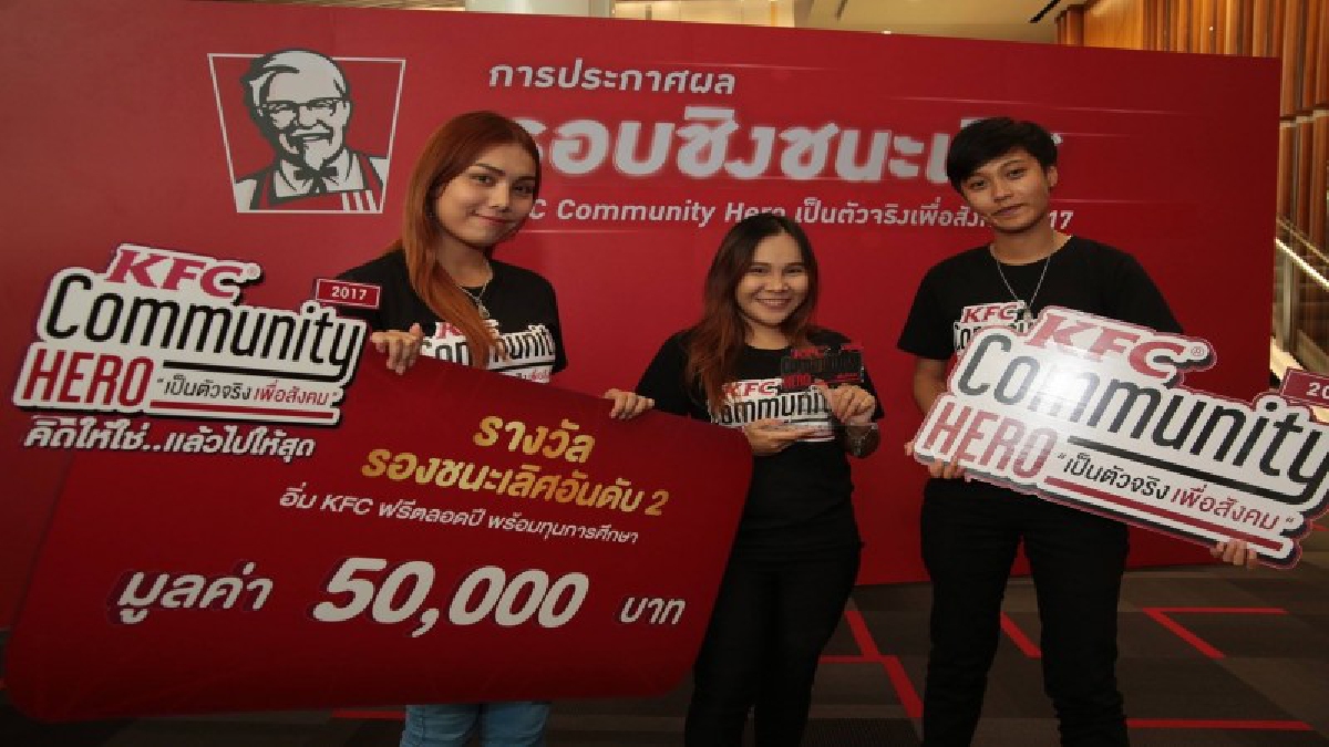 สุดเจ๋ง !! เด็กนิเทศฯ ม.วลัยลักษณ์ คว้ารองอันดับ 2 KFC Community Hero รับสิทธิ์ทานไก่ฟรี 1ปี