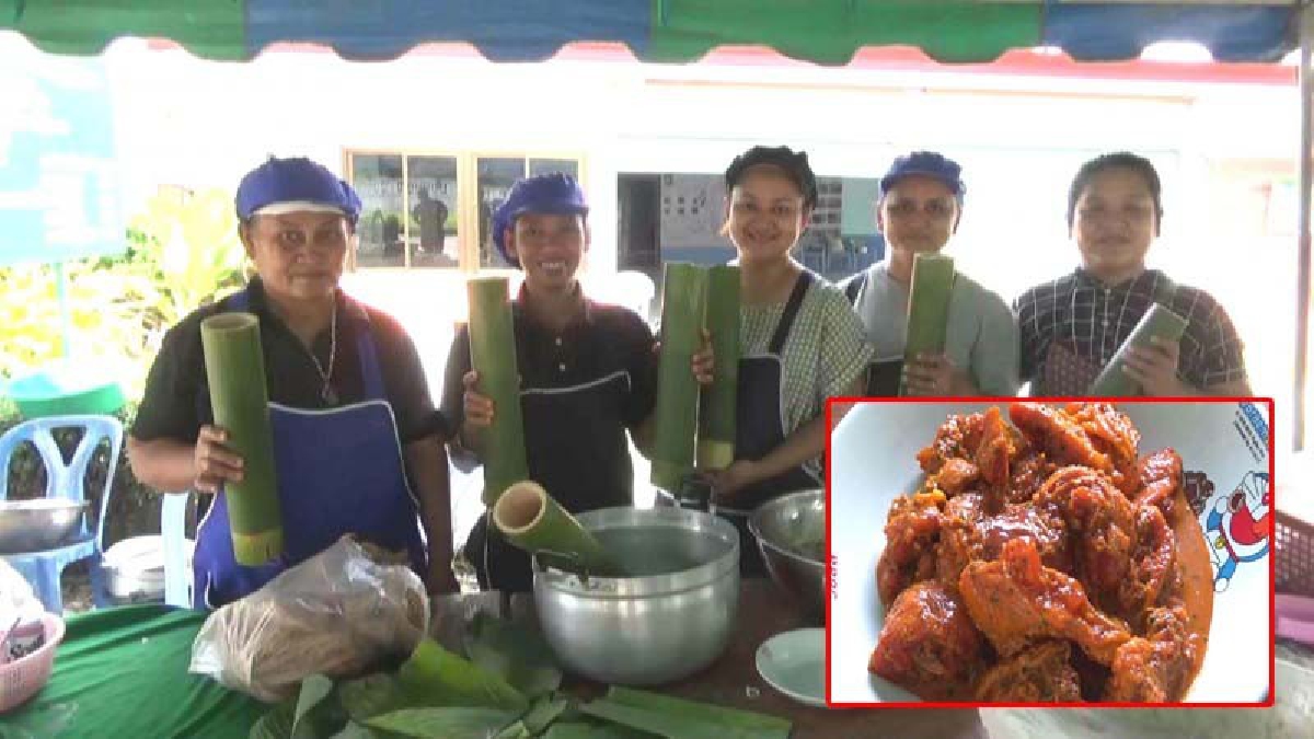 ชาวบ้านรวมกลุ่มคิดค้นเมนูเด็ด "ไก่ในกระบอกไม้ไผ่" อร่อยละมุนลิ้น วางขายริมถนน ขายดีเทน้ำเทท่า สร้างรายได้อย่างงาม (มีคลิป)