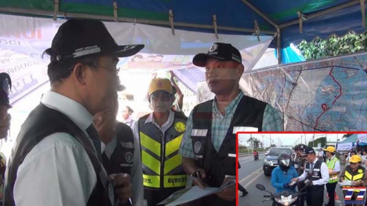 อธิบดีกรมทางหลวงชนบท ออกจุดตรวจร่วมกระทรวงคมนาคมย่านสมุทรปราการ (ชมคลิป)